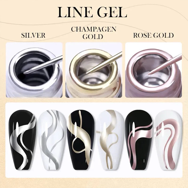สีเมทาลิคสำหรับตัดเส้น เส้นคม เขียนง่าย มี 3 สีให้เลือก
