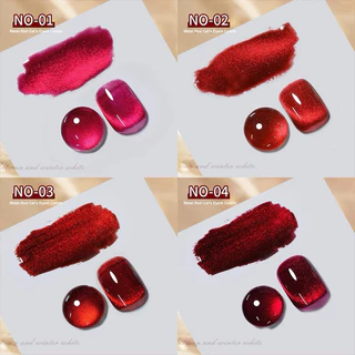 สีเจลทาเล็บลูกแก้วโทนสีแดง มีให้เลือก4สี เพิ่มความสง่าให้กับหน้าเล็บ
