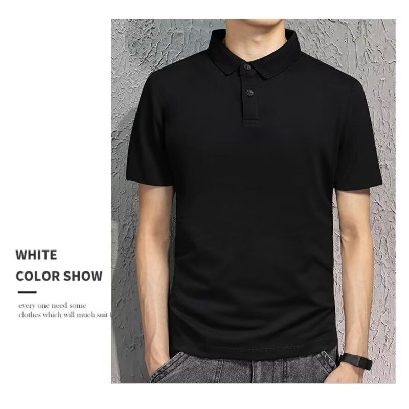 ฤดูร้อนเสื้อโปโลผู้ชายแขนสั้นแฟชั่นมาตรฐานด้านบน