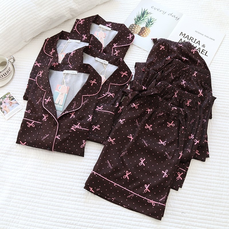 ชุดนอน Muslin Pajamas Silk Satin รุ่น (N3216 T3216 L3216 P3216)