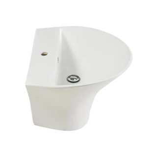 MOYA อ่างล้างหน้าพร้อมขาตั้งครึ่ง 211 สีขาว จัดส่งโดย HomePro