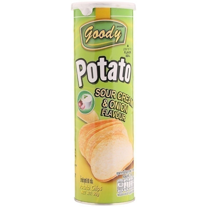 GOODY กู๊ดดี้มันฝรั่งทอดกรอบรสซาวครีมและหัวหอม 90กรัม [8858152000537]