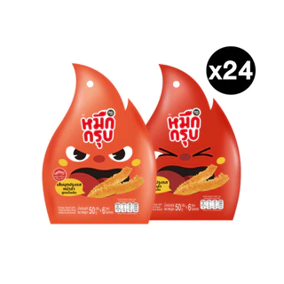 (แพ็ค 24 ซอง) Muek Groob หมึกกรุบ เส้นบุกปรุงรสหม่าล่า (เลือกรสชาติได้)