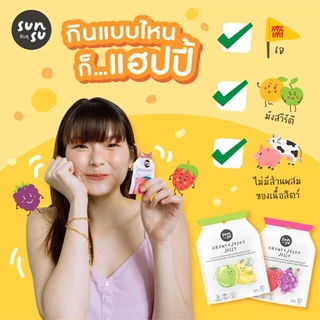 (แพ็ก 6) SUNSU x 4EVE ซันซุ เยลลี่ผสมบุก กลิ่นพีชและลิ้นจี่