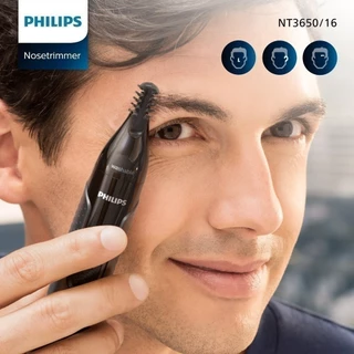 Philips ฟิลิปส์ เครื่องตัดแต่งขนจมูก ขนหู ขนคิ้ว ตัดง่าย ไม่กระชากขนจมูก รุ่น NT3650/16