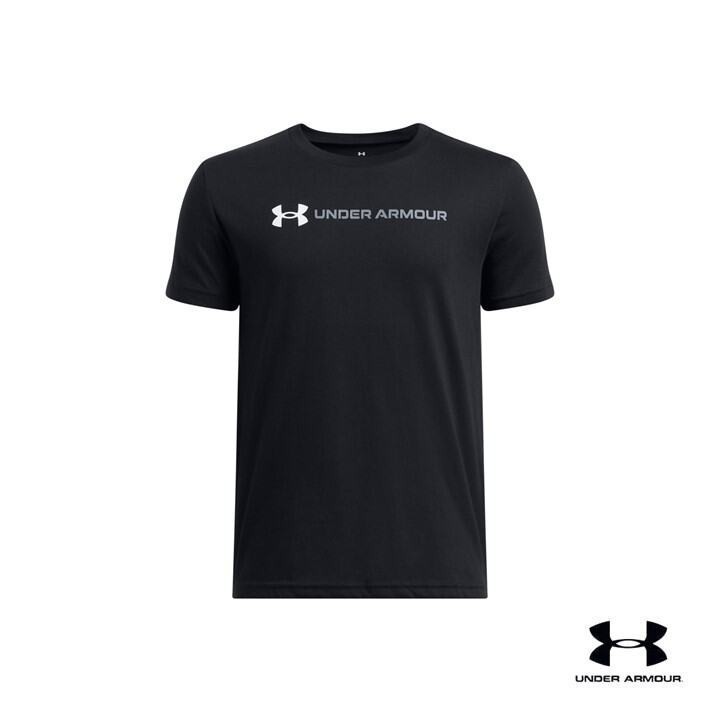 Under Armour Boys' UA Logo Wordmark Short Sleeve