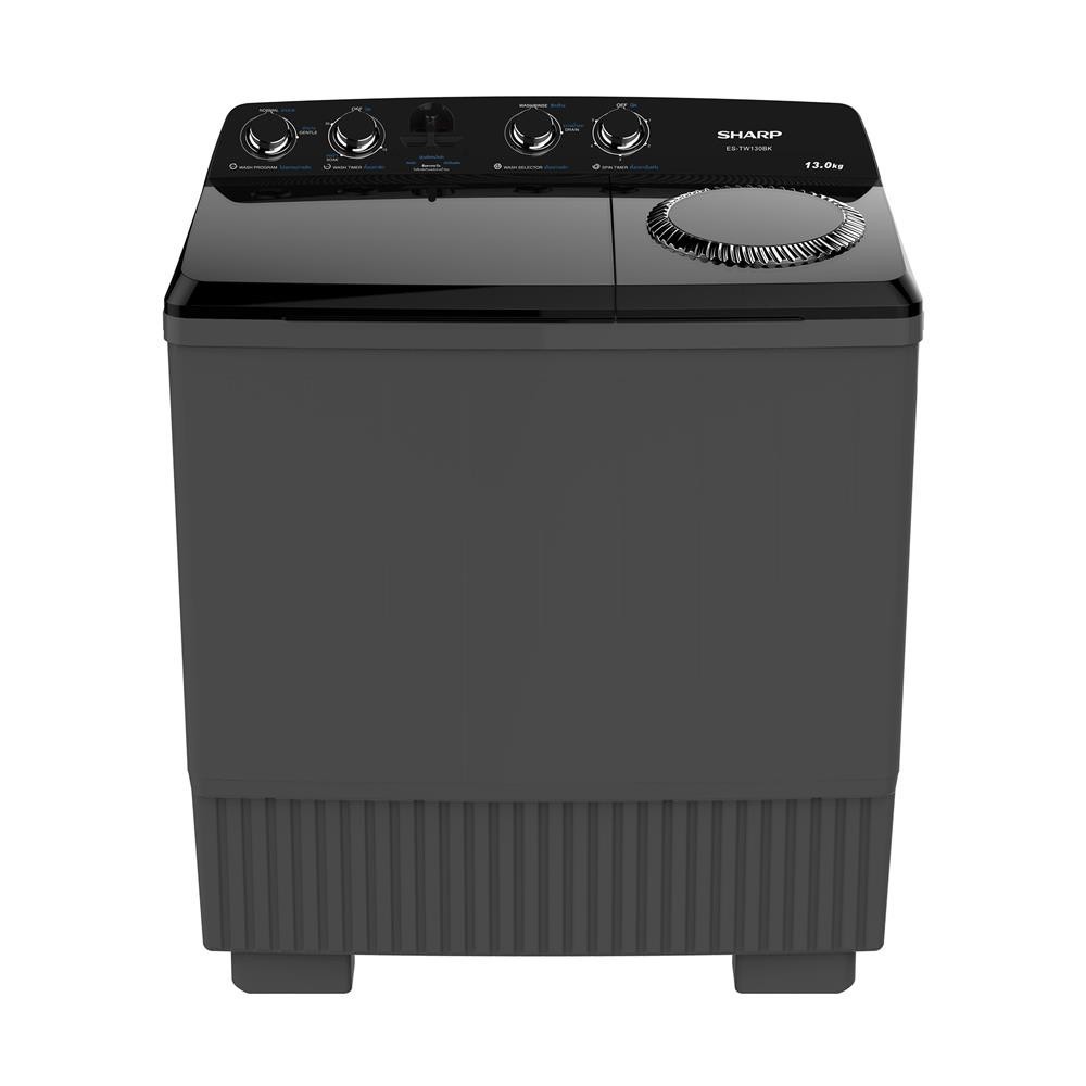 [จัดส่งพร้อมติดตั้ง] HomePro เครื่องซักผ้า 2 ถัง  ES-TW130BK 13 กก. สีดำ แบรนด์ SHARP
