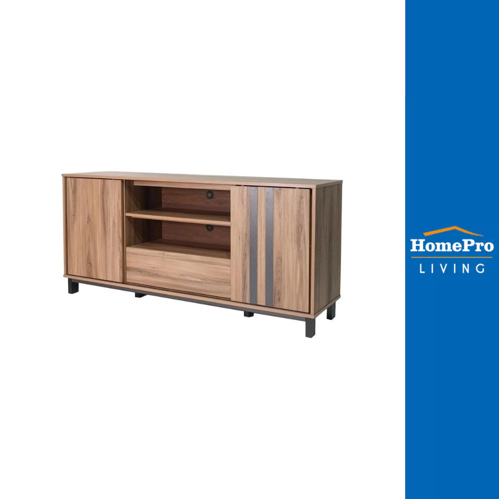 [จัดส่งพร้อมประกอบ] INHOME ตู้วางทีวี TV1559 150 ซม. สีเชสนัท/กราไฟท์ จัดส่งโดย HomePro