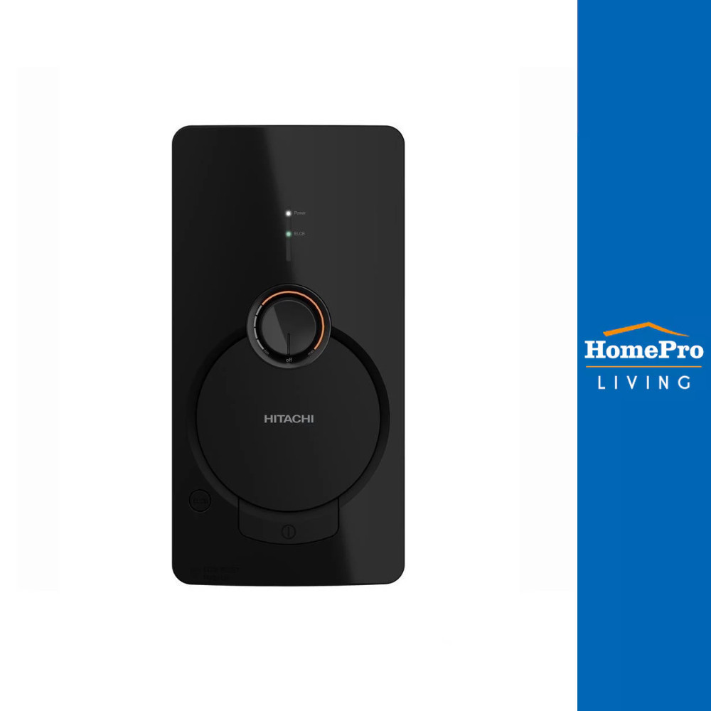[ฟรีติดตั้ง*แบบจั๊มไม่รวมอุปกรณ์] HITACHI เครื่องทำน้ำอุ่น HES 38G 3800 วัตต์ สีดำ