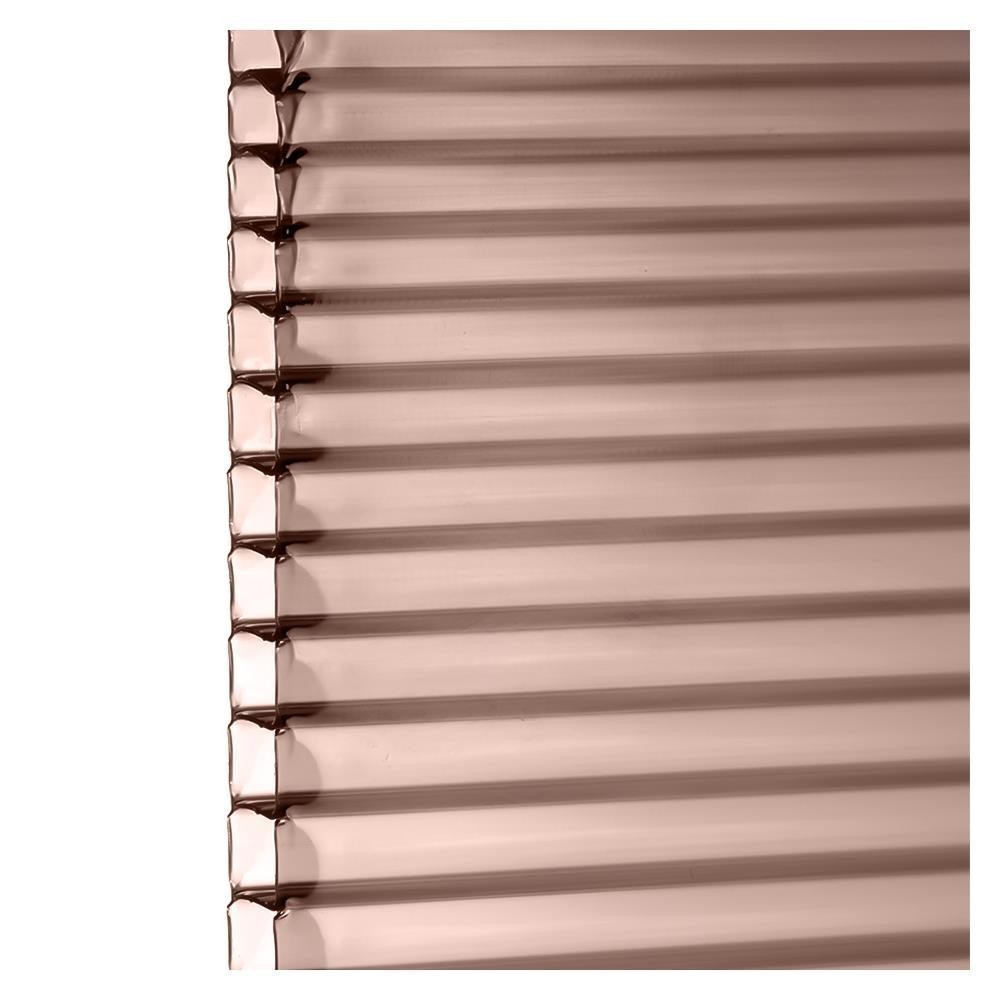 SUNSHIELD แผ่นโพลีคาร์บอเนต ลูกฟูก 6 มม. 1.22x2.44 ม. สีชาใส จัดส่งโดย HomePro