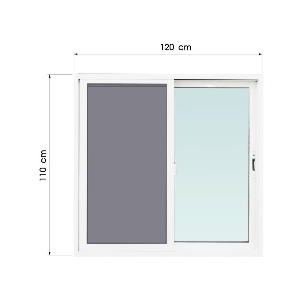 WINDOW ASIA หน้าต่างบานเลื่อน อะลูมิเนียม S-S มุ้ง F10 120X110 ซม. สีขาว จัดส่งโดย HomePro