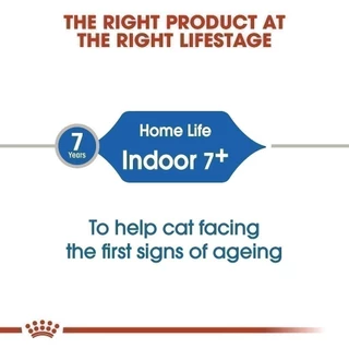 Royal Canin Indoor 7+ 400g อาหารเม็ดแมวสูงวัย เลี้ยงในบ้าน อายุ 7 ปีขึ้นไป (Dry Cat Food, โรยัล คานิน)