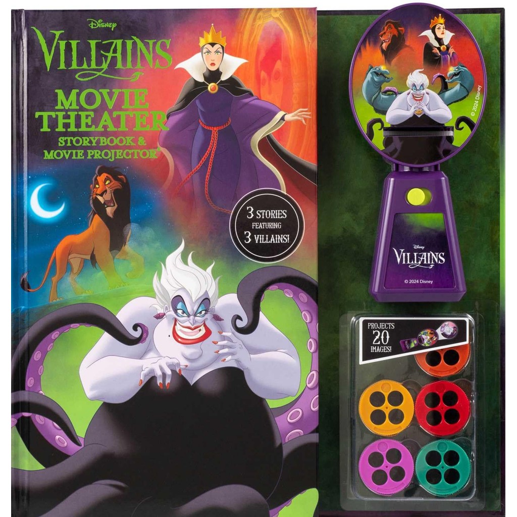หนังสืออังกฤษใหม่ Disney Villains: Movie Theater Storybook & Movie Projector (Movie Theater Storyboo