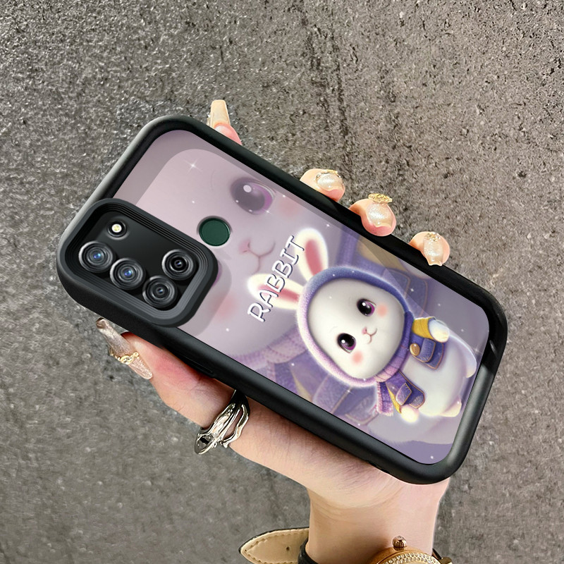เคสสำหรับ Realme 7i Realme C17 เคสป้องกันโทรศัพท์ซิลิโคนเคสนิ่มใส่โทรศัพท์กระต่ายน่ารัก