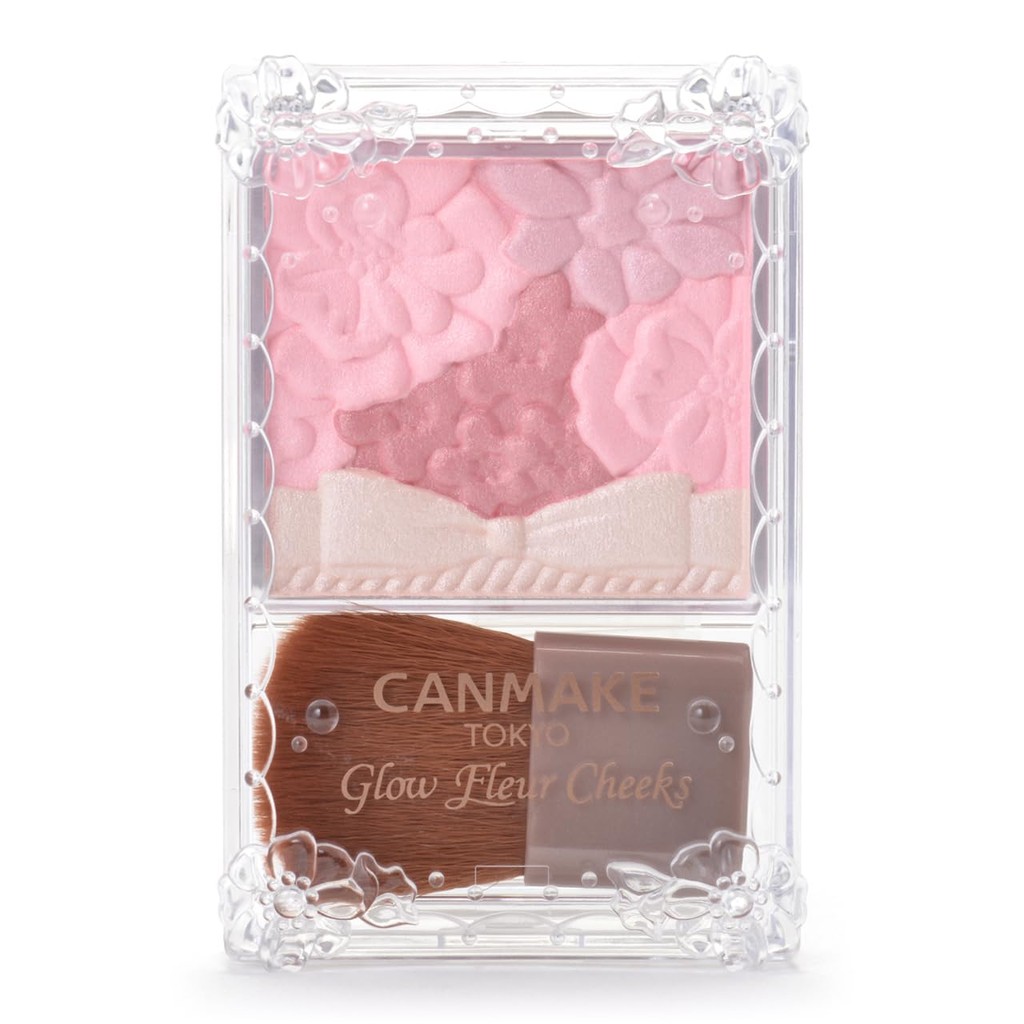 [Direct from Japan] Canmake Glow Fleur Cheeks 17 Strawberry Milk Fleur Powder Cheek Pink Gloss Trans