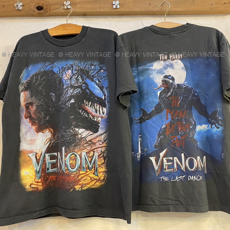 [ VENOM ] THE LAST DANCE BIO WASHED ป้าย Bootleg แท้ เสื้อวินเทจ เสื้อการ์ตูน Marvel papama vintage shirt