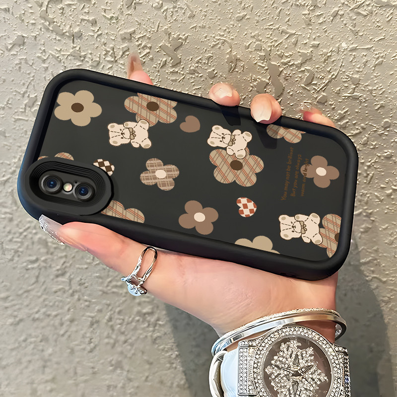 เคสสำหรับ iPhone X Xs Xr Xs Max เคสโทรศัพท์แฟชั่นที่มีซิลิโคนอ่อนนุ่มดูดซับแรงกระแทกและป้องกันการตกเคสป้องกัน