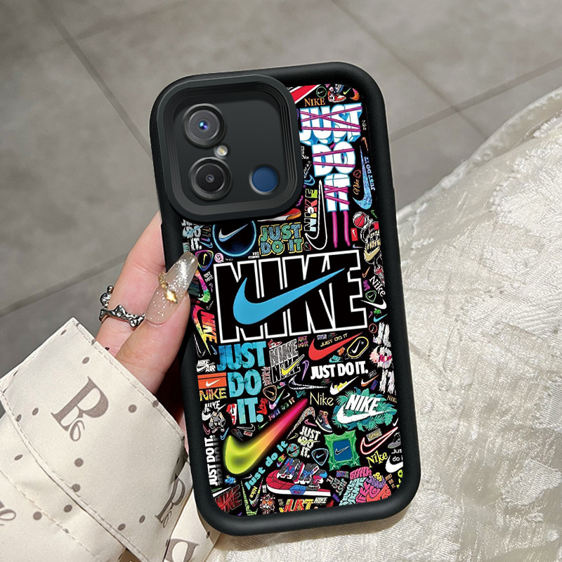 เคสสำหรับ Xiaomi Redmi 12C Redmi 11A POCO C55 เคสโทรศัพท์ซิลิโคนป้องกันรอยขีดข่วนแบรนด์อินเทรนด์