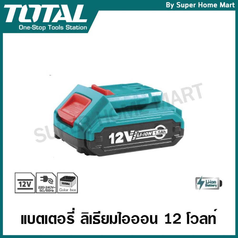 Total แบตเตอรี่ ลิเธียมไอออน 12 โวลท์ รุ่น TBLI12151 ( 12V Li-ion Battery Pack )