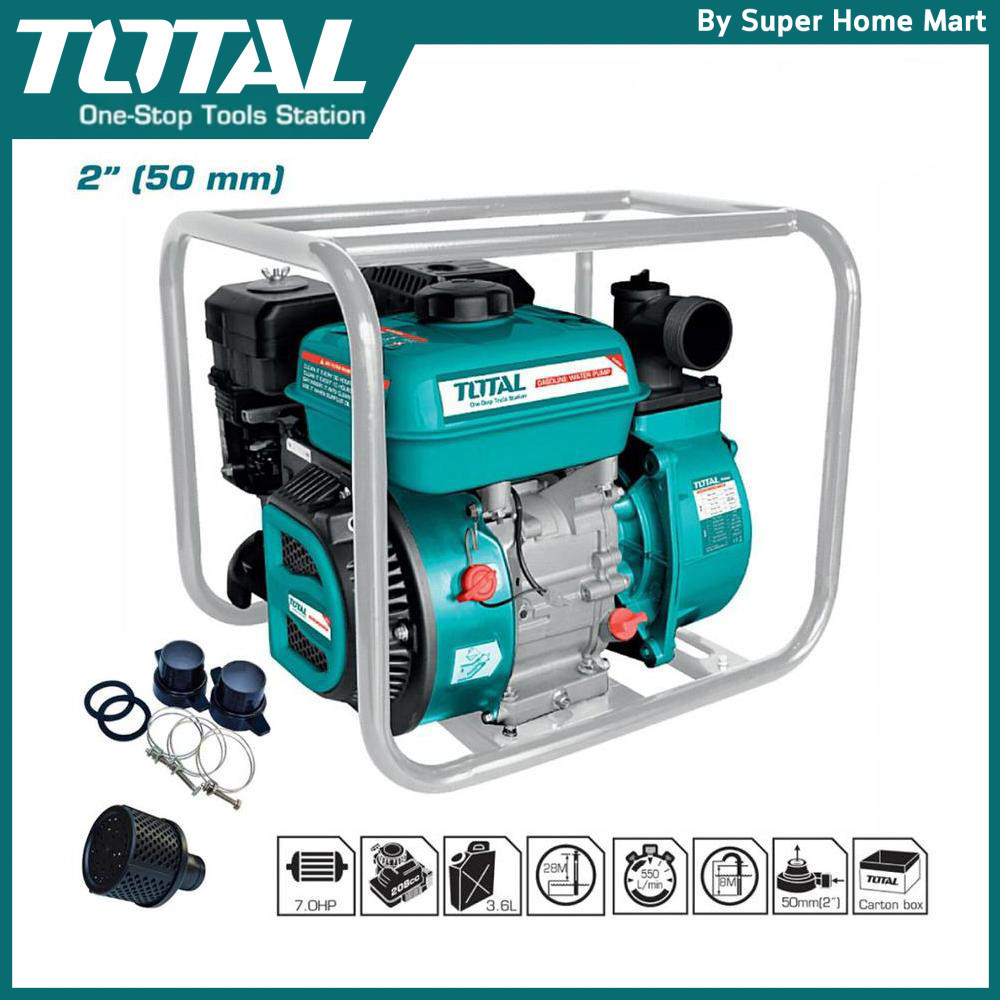 Total ปั๊มน้ำเครื่องยนต์ เบนซิน 7 แรงม้า ท่อ 2 นิ้ว รุ่น TP3202 ( Gasoline Engine Pump )