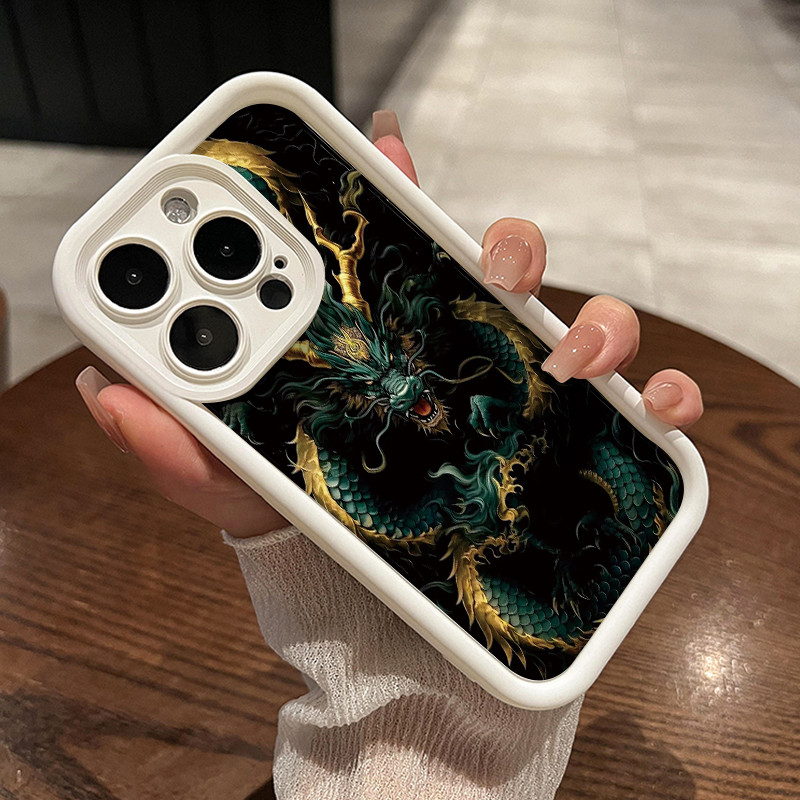 เคสสำหรับ VIVO Y95 Y93 Y93s Y91 Y91i เคสโทรศัพท์ซิลิโคนฝาครอบป้องกันลายมังกรและเสือ - รูปที่ 4