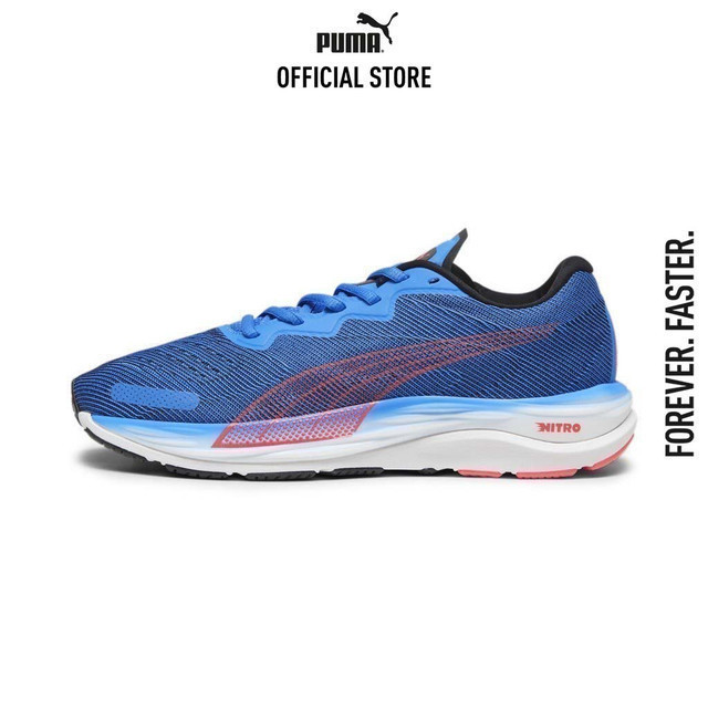 PUMA RUNNING - รองเท้าวิ่ง Velocity Nitro 2 Men's Running Shoes สีฟ้า - 19533719