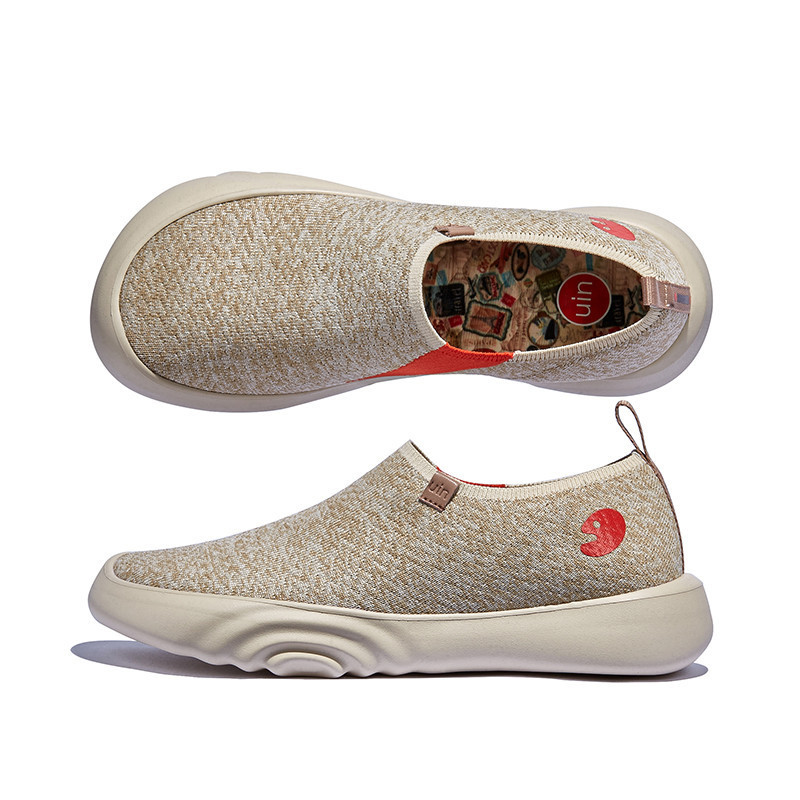 UIN Toledo XV Art Painted Travel รองเท้า KNITS รอบ Toe Slip บนน้ําหนักเบารองเท้าไม่มีส้น Breathable แฟชั่นผู้หญิงรองเท้าผ้าใบ