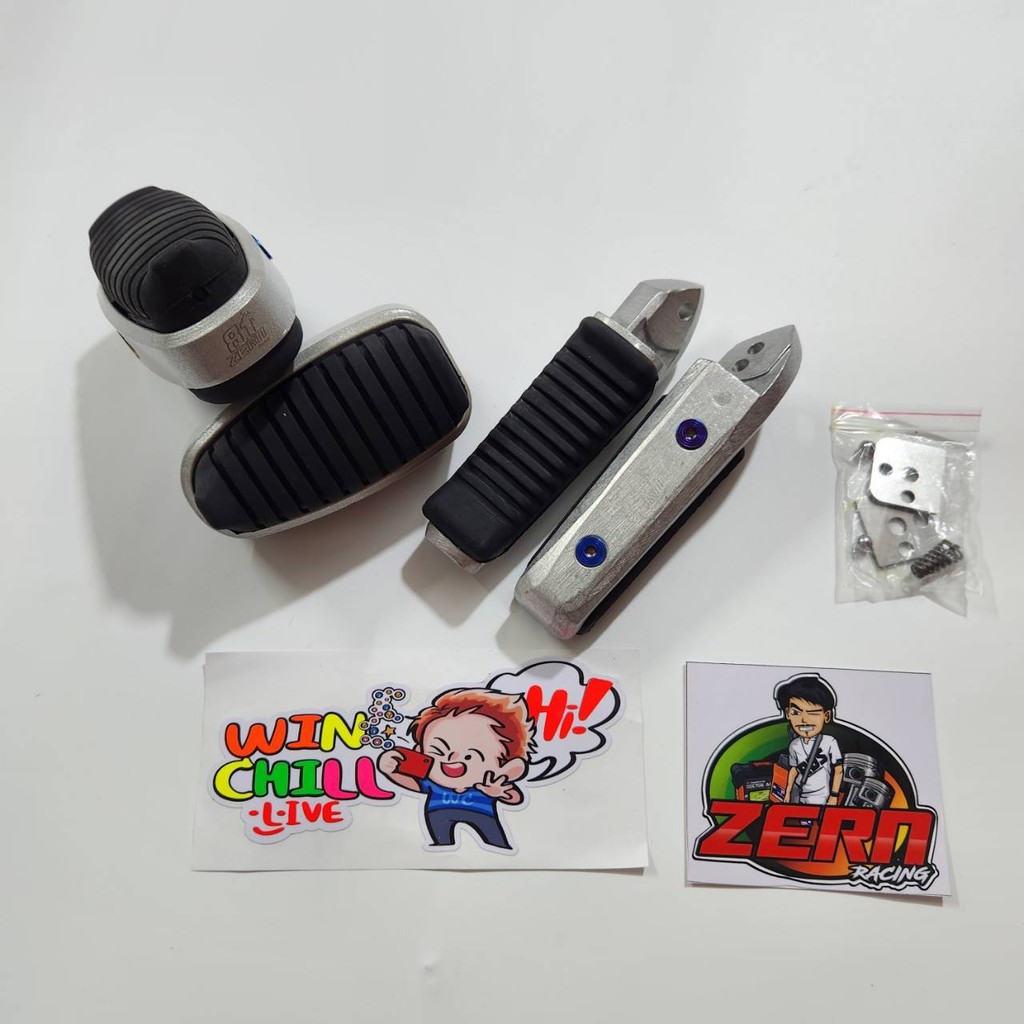 พักเท้า หน้า C125 + พักเท้าหลัง งานทำมือ ฮายาเต้ งานดิบ น็อตขันไทเท ช่างเซิน 1 คู่ หน้า+หลัง ใส่ WAVE ได้ทุกรุ่น WAVE110