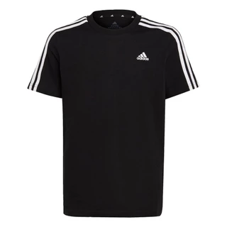 adidas ไลฟ์สไตล์ เสื้อยืด Essentials 3-Stripes Cotton เด็ก สีดำ HR6330