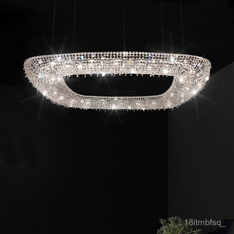 โคมไฟระย้าคริสตัลอียิปต์หรูหราของมิลาน K9ห้องนั่งเล่นทรงสี่เหลี่ยมล็อบบี้ของโรงแรมห้องส่วนตัววิลล่าห