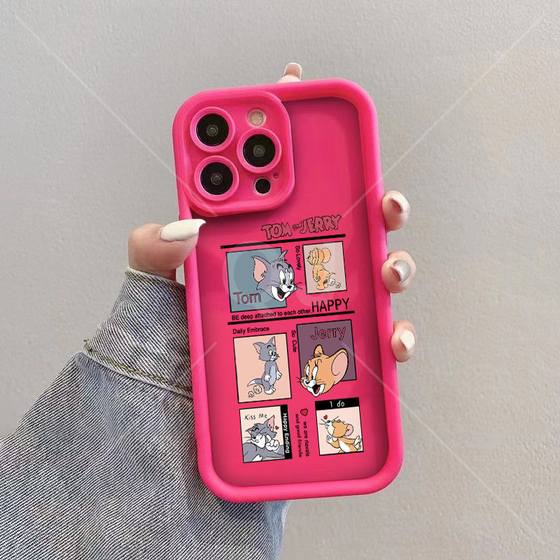 เคส Vivo V30E V30 5G V30 Pro 5G V11i V15 V15 Pro V20 Pro V17 V19 V20 SE V20 V23 5G V19 NEO V5 V5S V5 Lite V30 Lite 5G การ์ตูน Tom and Jerry กรณีโทรศัพท์