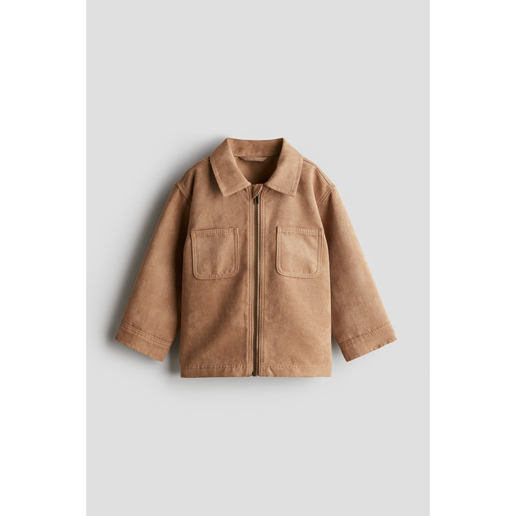 H&M Napped shacket Napped overshirt 1253310_1