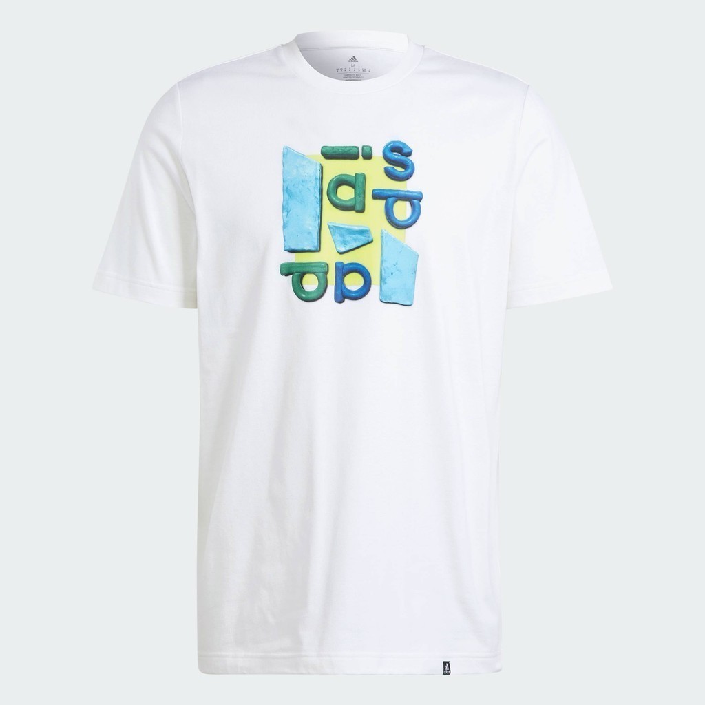 adidas ไลฟ์สไตล์ เสื้อยืด Sportswear Photo Real Two-Tone ผู้ชาย สีขาว HY1335