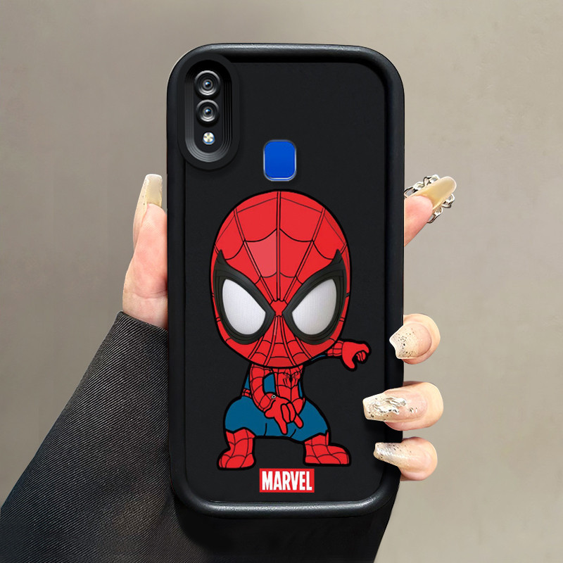 เคสสำหรับ VIVO Y95 Y93 Y93s Y91 Y91i เคสป้องกันเคสซิลิโคนซิลิโคนโทรศัพท์ลายการ์ตูนสไปเดอร์แมนยอดนิยมป้องกันการตก