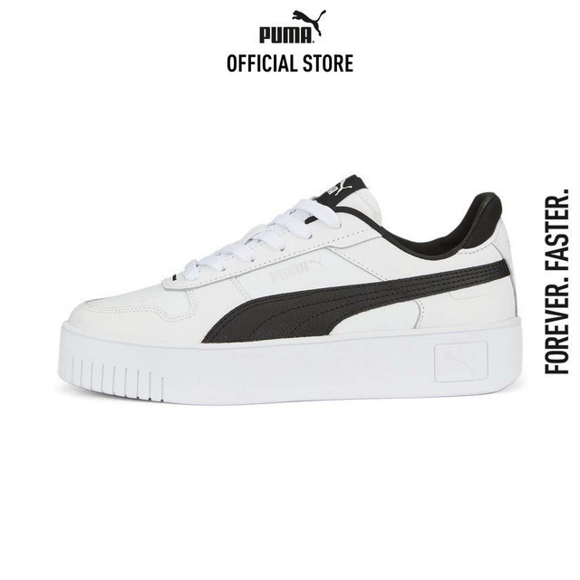 PUMA BASICS - รองเท้าผ้าใบผู้หญิง Carina Street สีขาว - 38939003