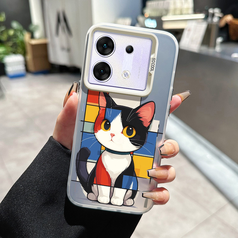 เคสสำหรับ Infinix Zero 30 5G เคสเคสมือถือลายแมวสีซิลิโคนใสป้องกันการตก