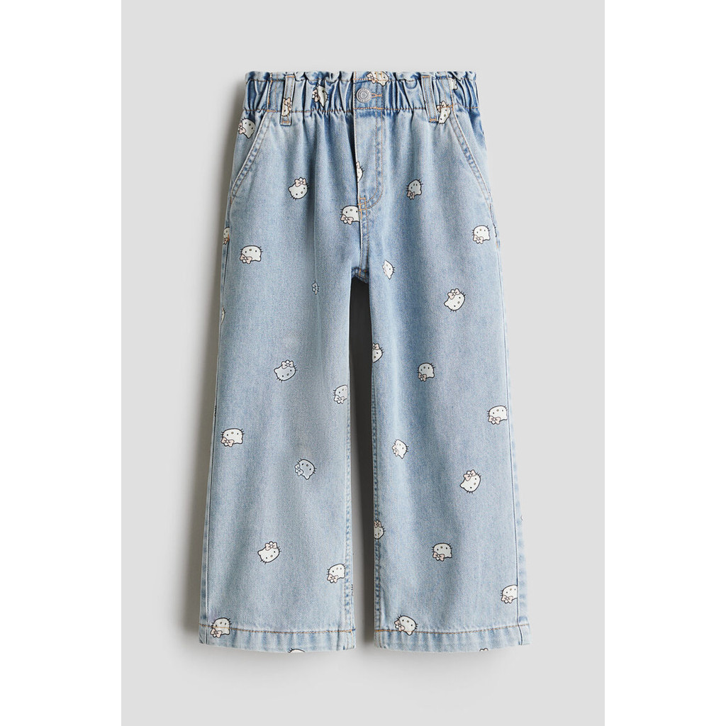 H&M Girls Motif-detail Wide Leg Jeans 1260266_1