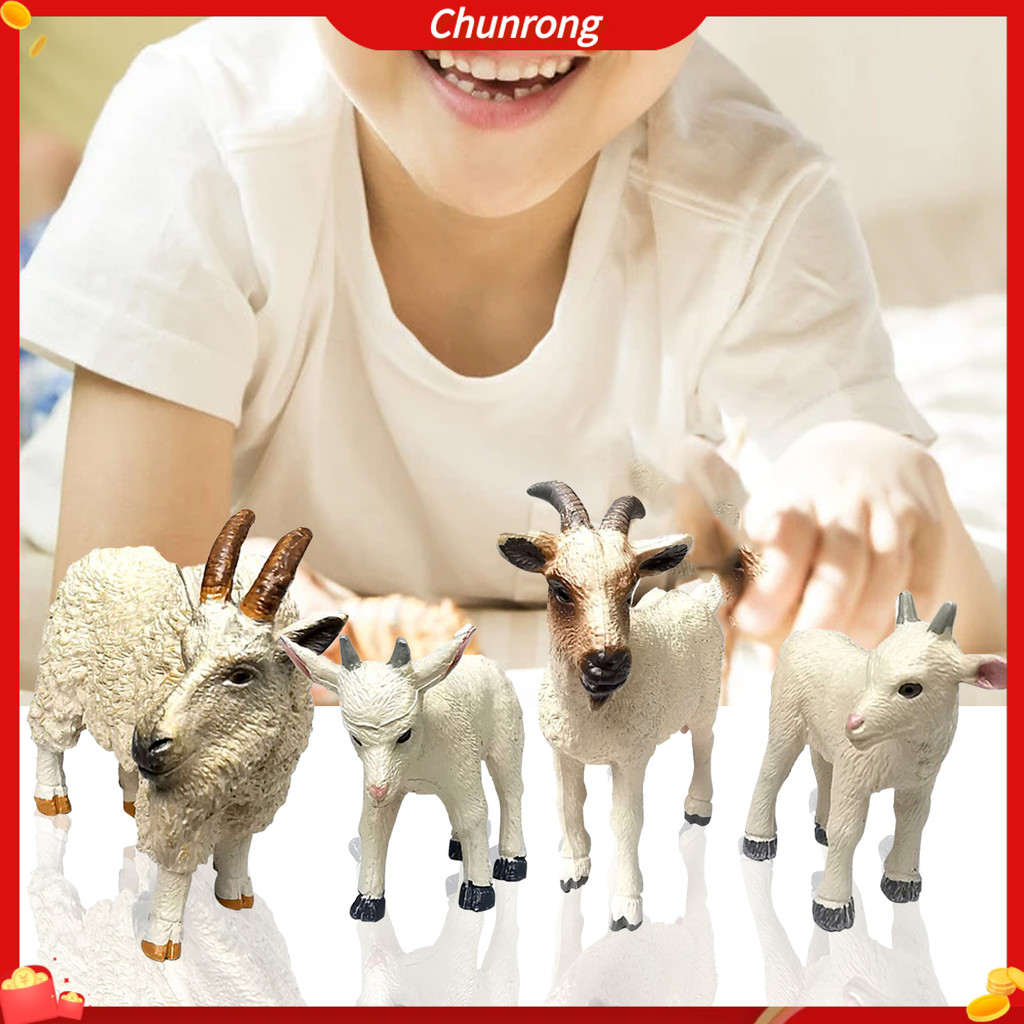 Chunrong โมเดลแพะ สมจริง สําหรับสะสม ตกแต่ง