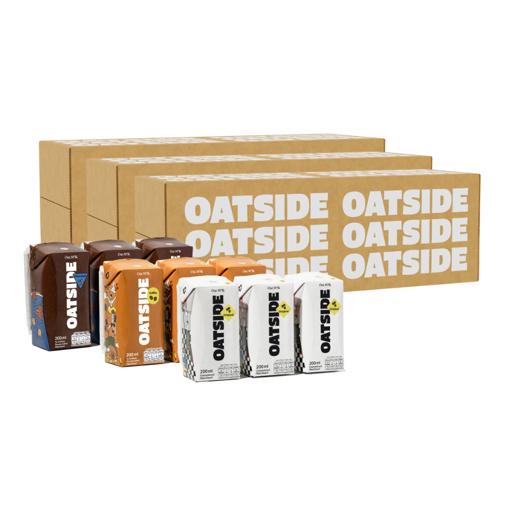[3ลัง][72กล่อง] OATSIDE Original 200ML X24, Chocolate 200ML X24, Coffee 200ML X24