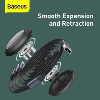 Baseus สายชาร์จเร็ว รุ่น Bright Mirror 2 Series Retractable 3-in-1 Fast Charging Data Cable แบบ USB to Micro USB+ for Lightning+Type C 3.5A ความยาว 1.1 เมตร