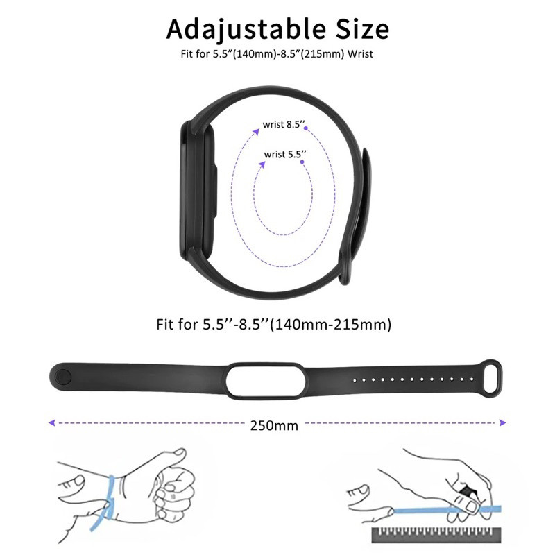 ส่งเร็ว🔥สายเสริม Mi band6 พร้อมส่ง - สายสําหรับMiband 6 miband 5 FILM