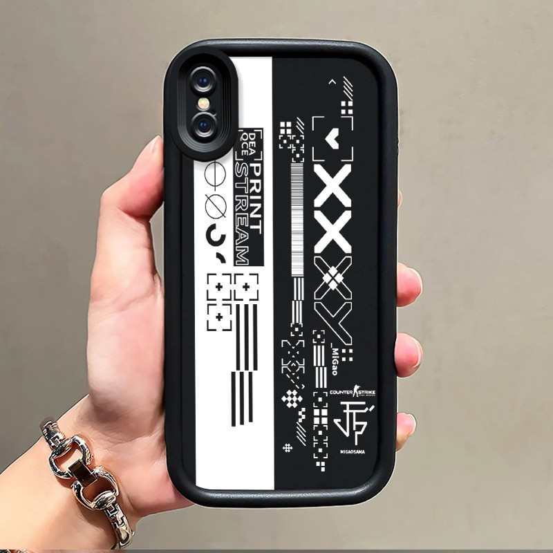 เคสสำหรับ iPhone X Xs Xr Xs Max เคสซิลิโคนนิ่มดูดซับแรงกระแทกแบบเคสโทรศัพท์แบรนด์ร่วม