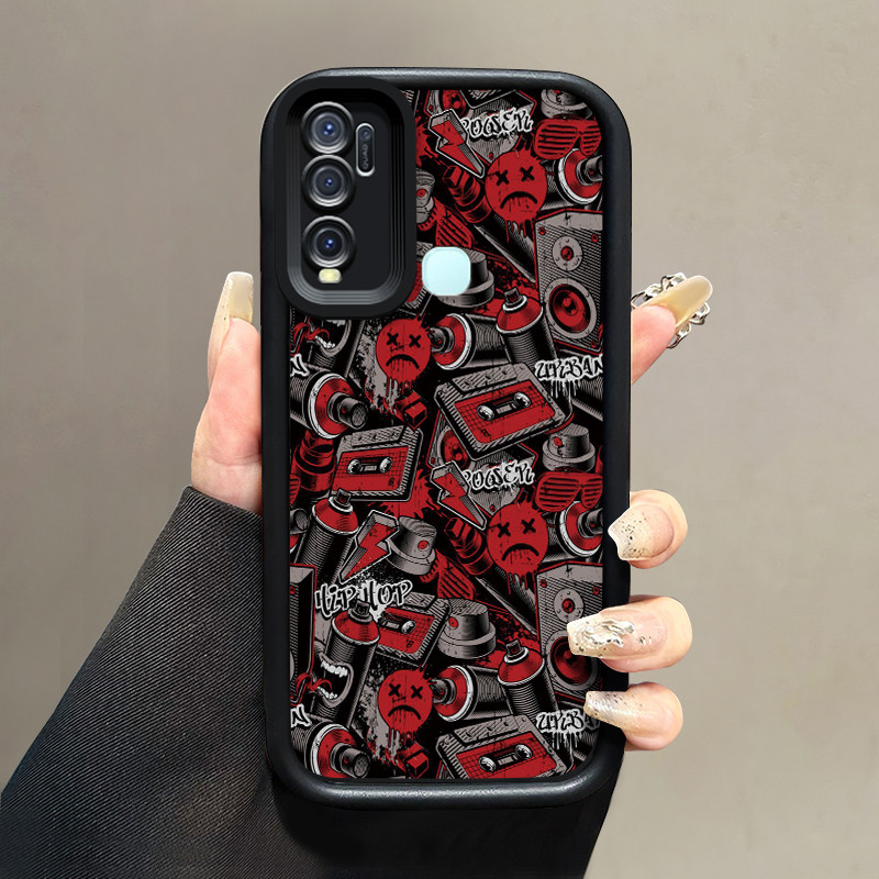 เคสสำหรับ VIVO Y50 VIVO Y30 VIVO Y30i เคสกรณีโทรศัพท์ย้อนยุครวมทุกอย่างเคสป้องกันการกระแทกซิลิโคน