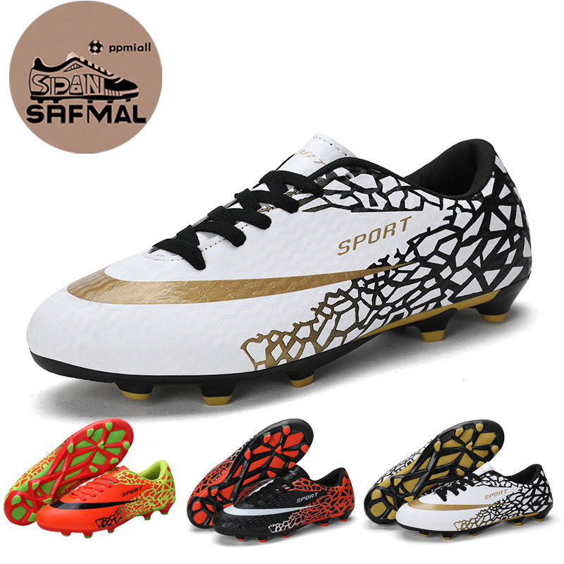 spanymall【บางกอกสปอต】【1-2 วัน】ส่งไวมากรองเท้าฟุตบอล สตั๊ด เด็กและผู้ใหญ่ สีเจ็บ ไซค์ 31-43 พร้อมส่ง รองเท้าฟุตซอล