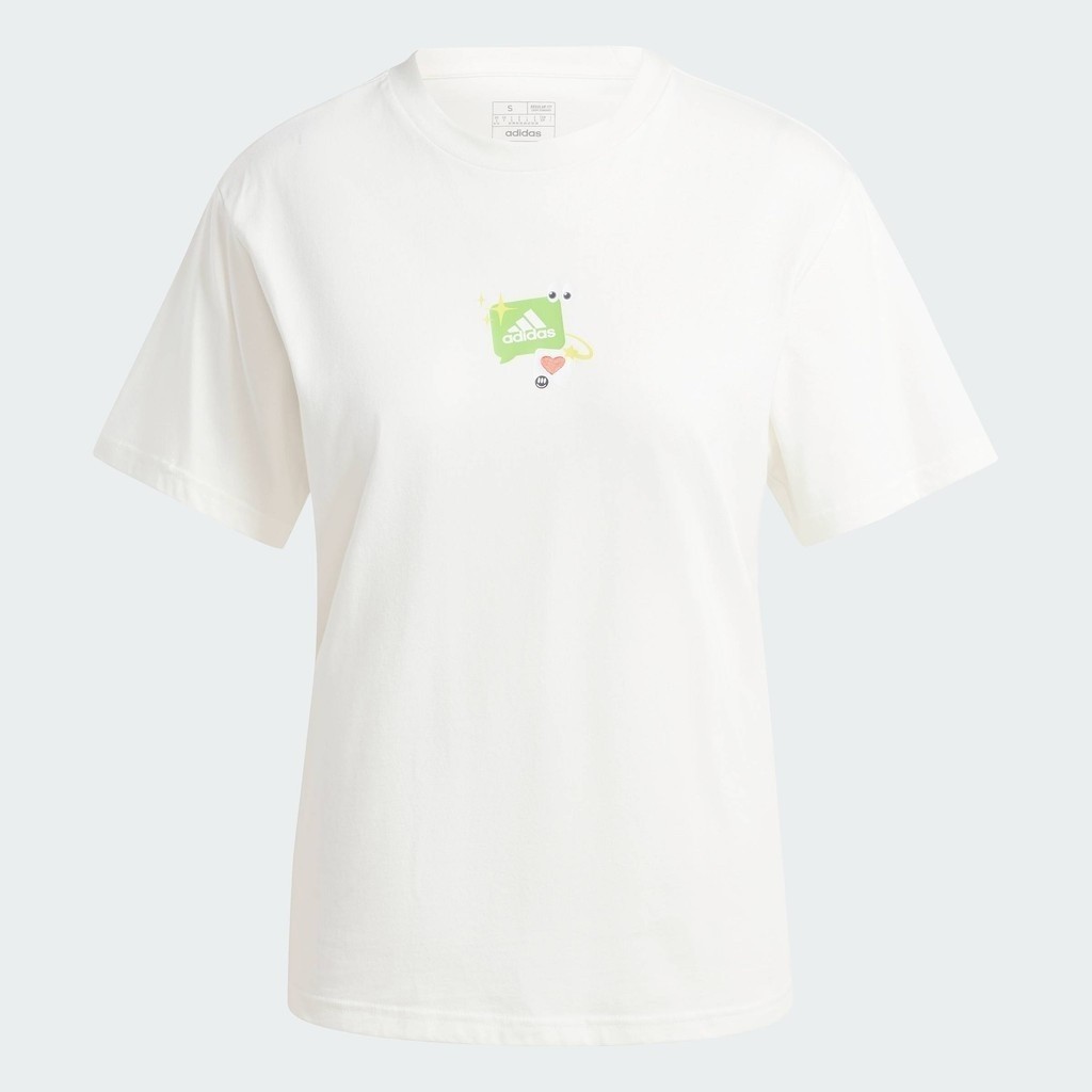 adidas Lifestyle Remoji Graphic Tee Women White IW5165