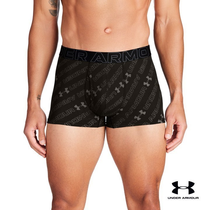 Under Armour Men's UA Performance Cotton 3" 3-Pack Printed Boxerjock®