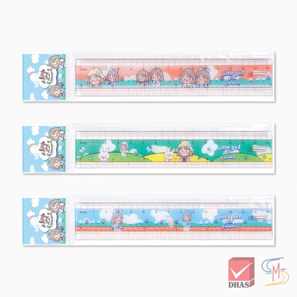 Master Art มาสเตอร์อาร์ต ไม้บรรทัด 6 นิ้ว ซิบบิลแอนฟลาวเวอร์ (คละลาย) จำนวน 1 อัน