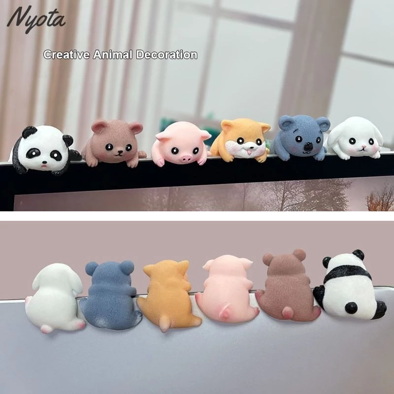✨COD✨ตุ๊กตาสัตว์ ขนาดเล็ก สร้างสรรค์ สําหรับตกแต่งภายในรถยนต์ คอมพิวเตอร์ ทีวี เครื่องประน่ารักกา ร์ตูนรถตกแต่งภาย