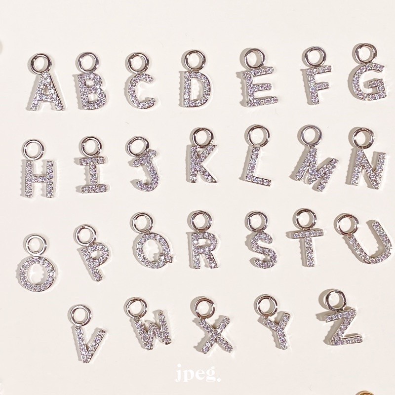 JPEG - Silver - Alphabet Charm