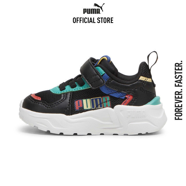 PUMA KIDS - รองเท้าผ้าใบเด็กวัยหัดเดิน Trinity Lite Ready, Set, Better สีดำ 39546502
